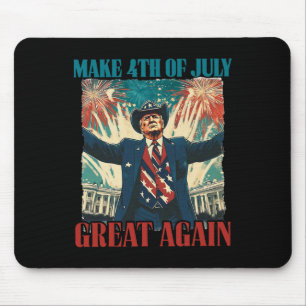 Feuerwerk Lustig Trump Amerikanisch Machen 4. Juli Mousepad