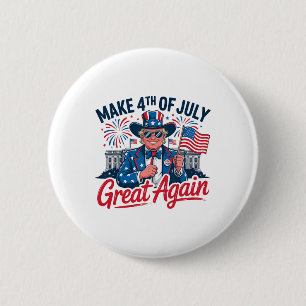 Feuerwerk Lustig Trump Patriotisch Amerikanisch Gl Button