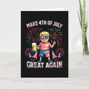 Feuerwerk Lustig Trump Patriotisch Amerikanisch Gl Karte