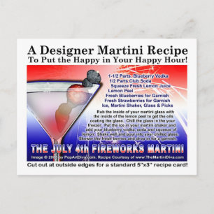 Feuerwerk Martini Rezept Postkarte vom 4. Juli
