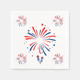 Feuerwerk Napkin Serviette