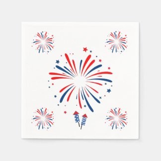 Feuerwerk Napkin Serviette