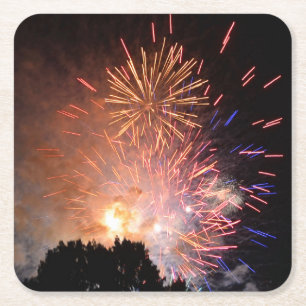 Feuerwerk Papier Untersetzer