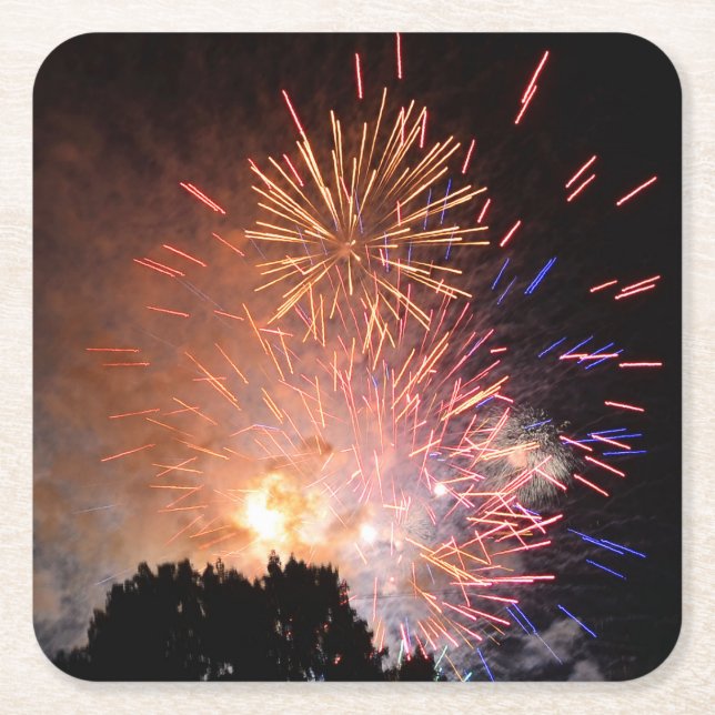 Feuerwerk Papier Untersetzer (Vorderseite)