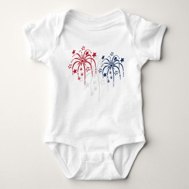 Feuerwerk Patriotic 4. Juli Shirts (Vorderseite)