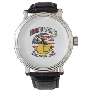 Feuerwerk Patriotische Ente Feuerwerk Vektor Desig Armbanduhr