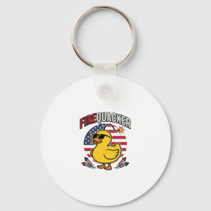 Feuerwerk Patriotische Ente Feuerwerk Vektor Desig Schlüsselanhänger