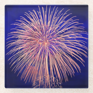 Feuerwerk Patriotischer Unabhängigkeitstag Unterse Glasuntersetzer