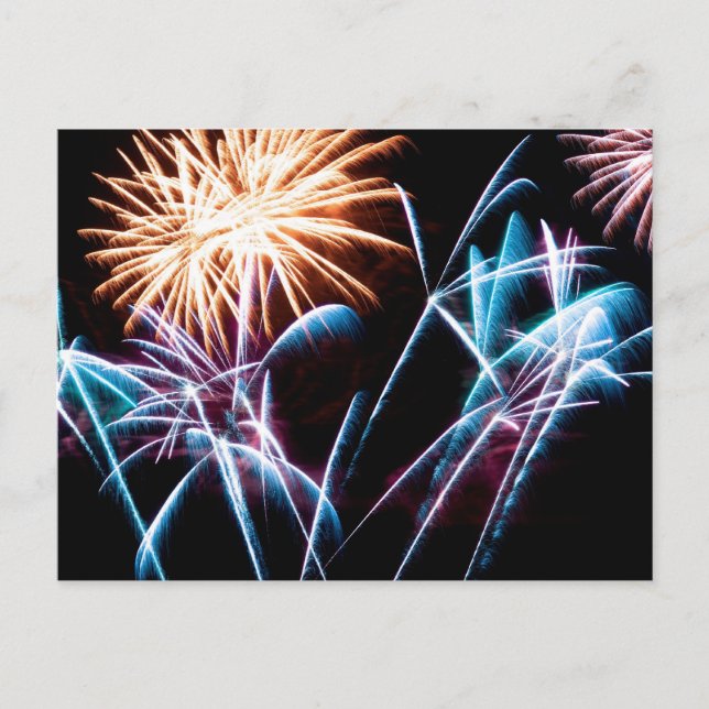 Feuerwerk Postkarte (Vorderseite)