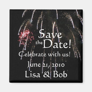Feuerwerk-Save the Date Magnet