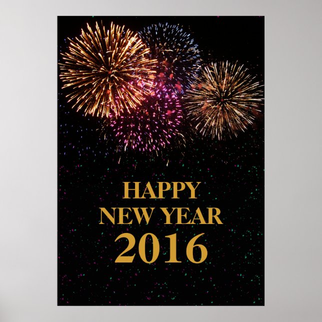 Feuerwerk - Silvesterposter Poster (Vorne)