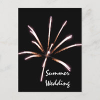 Feuerwerk Sommerhochzeit Ankündigung Postkarte