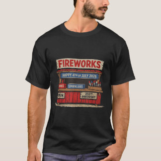 Feuerwerk Stand 4. Juli 2026 250. USA T-Shirt