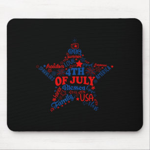 Feuerwerk Stars 4. Juli Patriotischer Freiheitstag Mousepad