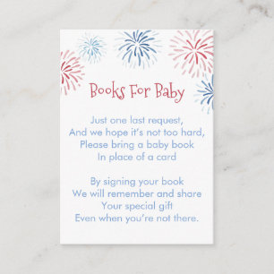 Feuerwerk Sterne und Streifen Bücher für Baby Show Begleitkarte