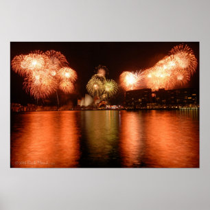 Feuerwerk Sydney Opera House Idol Poster