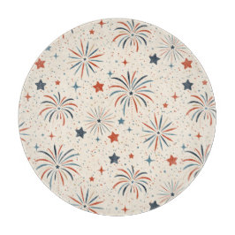 Feuerwerk und Sterne Schneidebrett