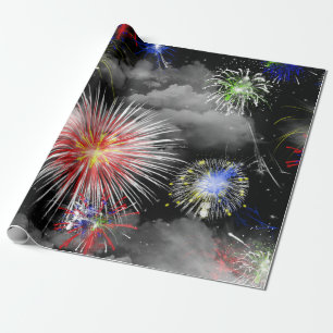Feuerwerk und Wolkenfeier Geschenkpapier