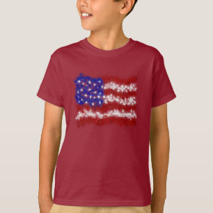 Feuerwerk-US Flagge-amerikanische Flagge T-Shirt