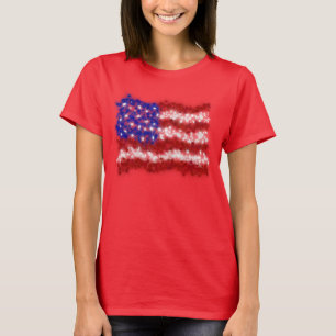 Feuerwerk-US Flagge-amerikanische Flagge T-Shirt