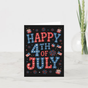 Feuerwerk Us Patriotic American Pride Happy 4. Karte