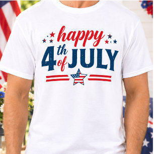 Feuerwerk USA 4. Juli Patriotisches Rot, Weiß  T-Shirt