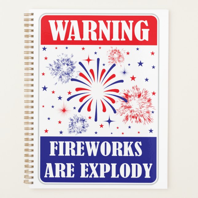 Feuerwerk-Warnschild Planer (Vorderseite)