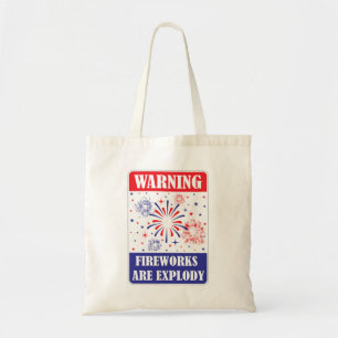 Feuerwerk-Warnschild Tragetasche
