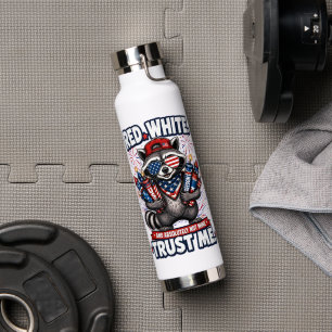 Feuerwerk-Waschbär-4.-Juli-Wasserflasche Trinkflasche