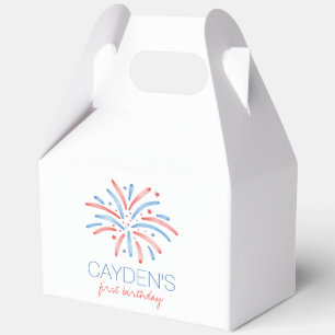 Feuerwerk zum vierten Juli Geburtstag Geschenkschachtel
