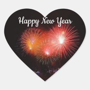 Feuerwerkaufkleber Herz-Aufkleber