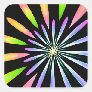 Feuerwerke 1 quadratischer aufkleber