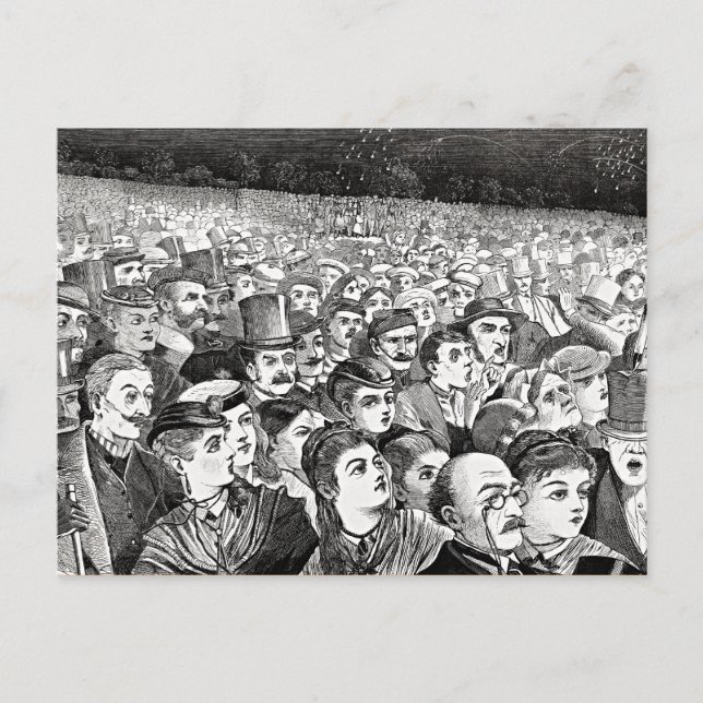 Feuerwerke an der Nacht des Amerikanischen Unabhän Postkarte (Vorderseite)