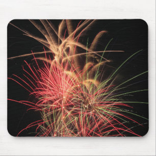 Feuerwerke auf dem Nachtmuskeln Mousepad
