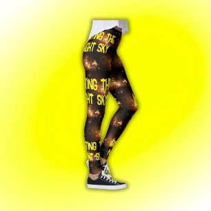 Feuerwerke aus Star Formation Yellow   Leggings