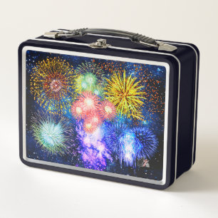 Feuerwerke Bursts Metal Lunchbox