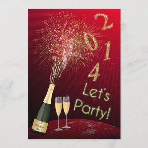 Feuerwerke Des Sylvesterabends ließen uns Party Einladung