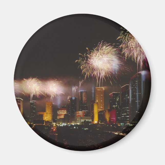 Feuerwerke in Houston Texas Magnet (Vorne)