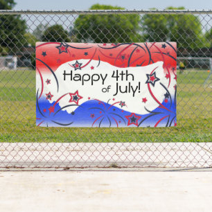 Feuerwerke in Red White Blue Banner