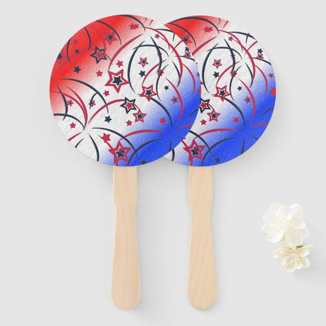 Feuerwerke in Red White Blue Fächer (Vorne und Hinten)
