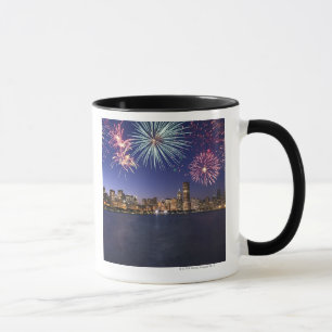 Feuerwerke über Chicago-Skylinen 2 Tasse