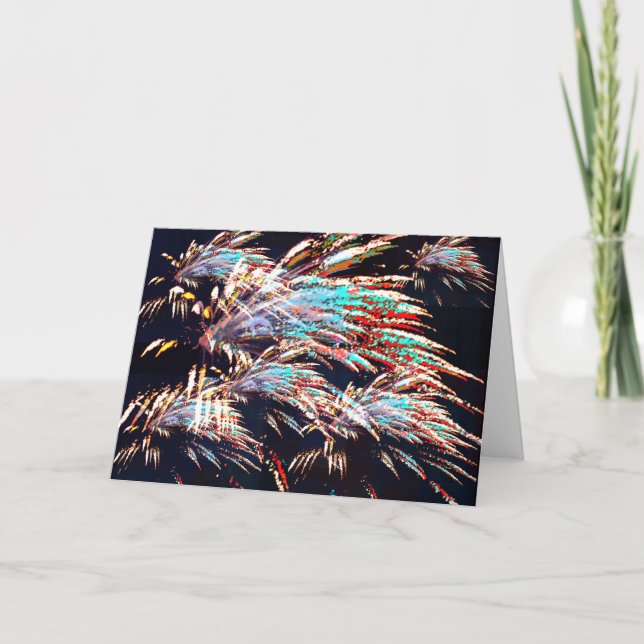 Feuerwerke über dem Mt. Olivet Dankeskarte (Vorderseite)