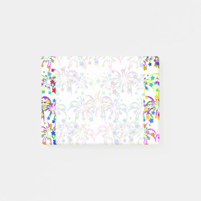 Feuerwerke und Stars Post-it Klebezettel (Vorderseite)