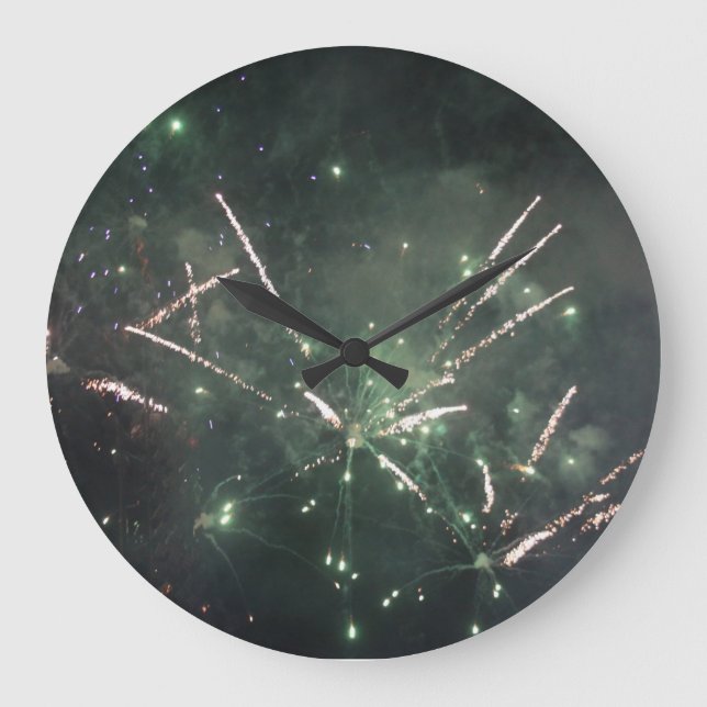 Feuerwerks-Uhr Große Wanduhr (Vorderseite)