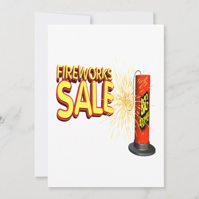 Feuerwerks-Verkauf Einladung (Vorderseite)