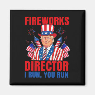 Feuerwerksdirektor I Lauf Du Lauf Lustig Trump  Magnet