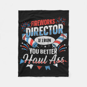 Feuerwerksdirektor Lustig 4. Juli Fleecedecke