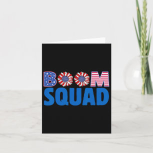 Feuerwerksdirektor Lustiges 4. Juli Boom Squad. Karte