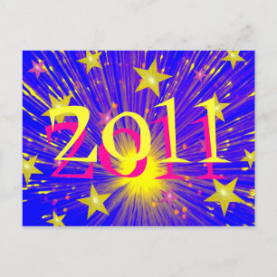 Feuerwerkskarte "2011" postkarte