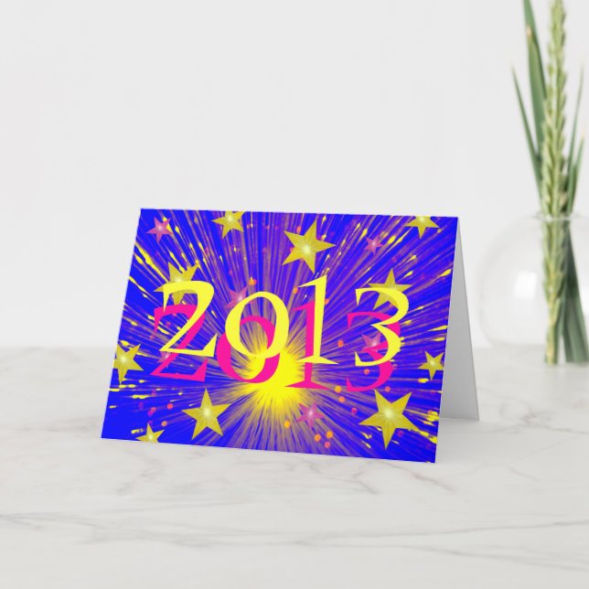 Feuerwerkskarte "2013" feiertagskarte (Vorderseite)